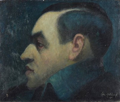 Lot 2187 - Åke Nothberg (1891-1973) Swedish Self-portrait Signed and dated 1916, oil on canvas, 28cm by 34cm