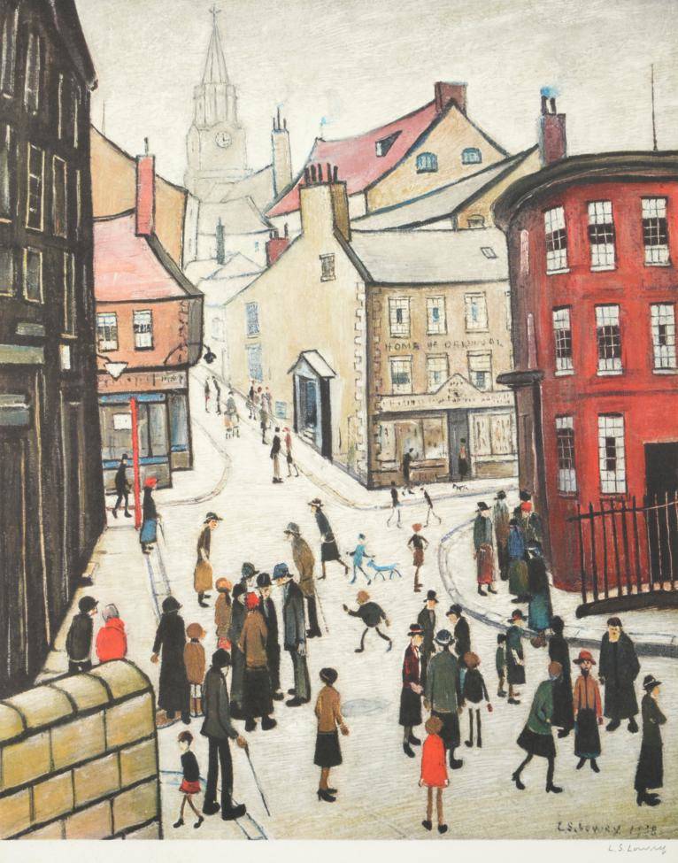 Lot 2004 - After Laurence Stephen Lowry RA (1887-1976)  'Berwick Upon Tweed'  Signed in pencil, with the...