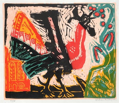 Lot 2018 - Michael Rothenstein (1908-1993) Cockerel Signed and numbered 53/75, woodblock print in colours,...