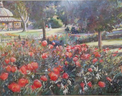 Lot 2045 - Tony Brummell Smith (b.1949) 'The Magnesia Well, Valley Gardens' Harrogate Signed, inscribed...