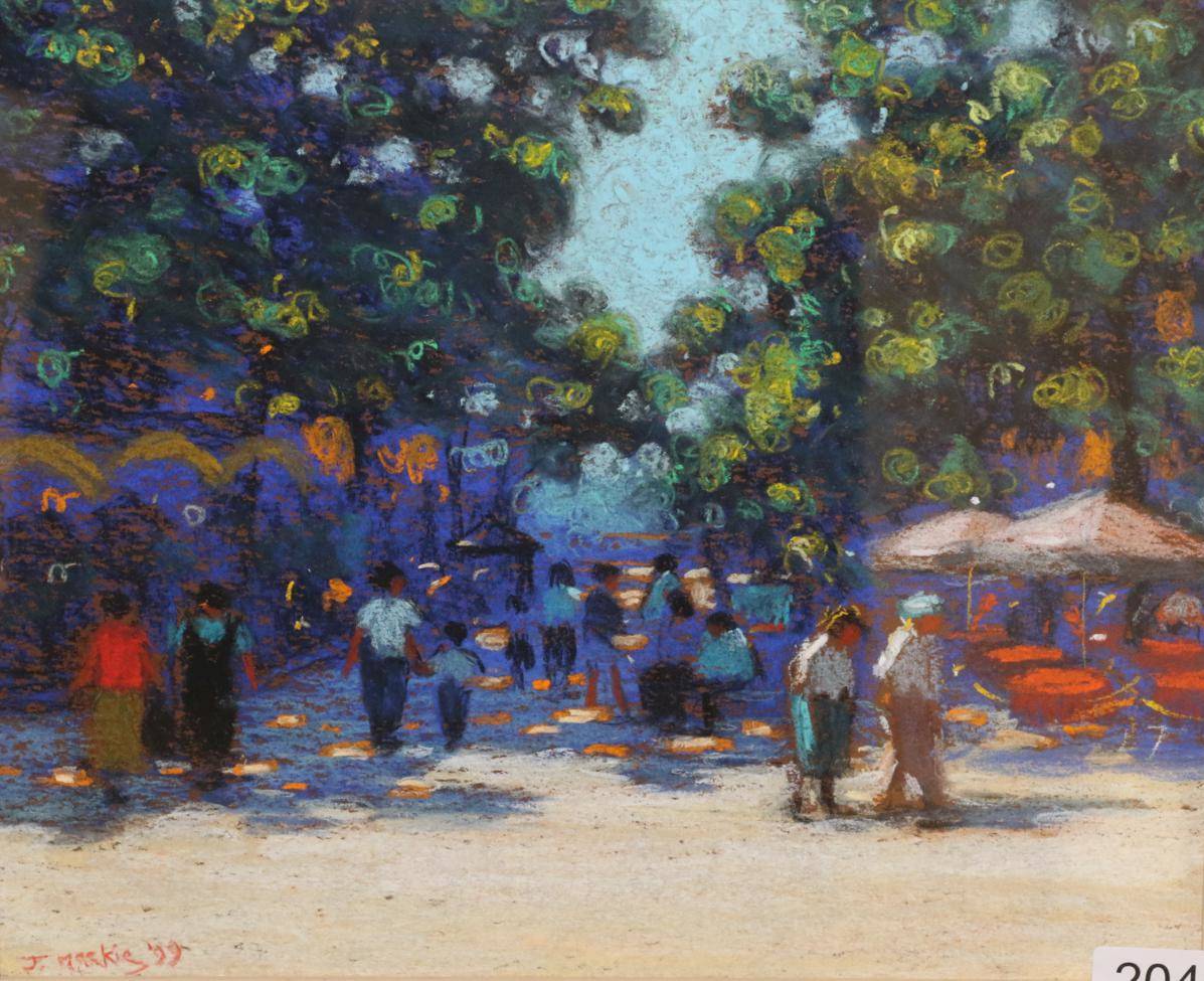 Lot 2046 - John Mackie (b.1955) 'Morning Stroll, Madeira' Signed and dated (19)99, pastel, 24cm by 28.5cm...