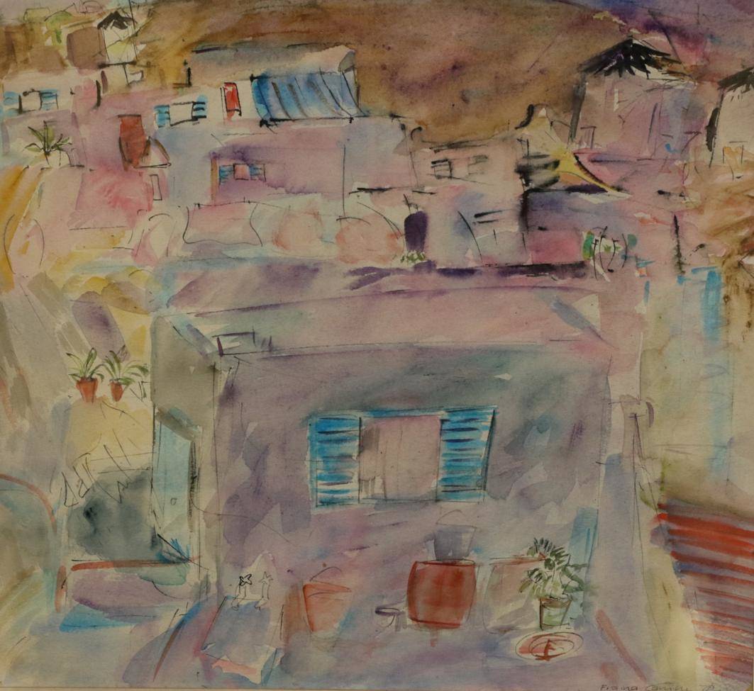 Lot 2047 - Fionna Carlisle (b.1954) Scottish Houses in Crete Signed and dated (19)79, pencil and...