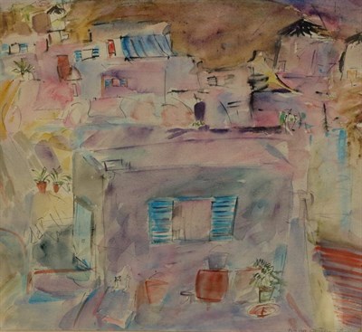 Lot 2047 - Fionna Carlisle (b.1954) Scottish Houses in Crete Signed and dated (19)79, pencil and...