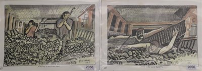 Lot 2056 - Ron Gribbons (20th/21st century) 'There is no Good Roof' 'Working in Exposed Roof' Each signed...