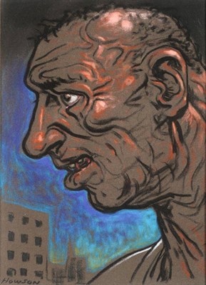 Lot 2067 - Peter Howson (b.1958) Scottish 'Helmut Row XVII' 1997 Signed, pastel and chalk, 27cm by 19.5cm...