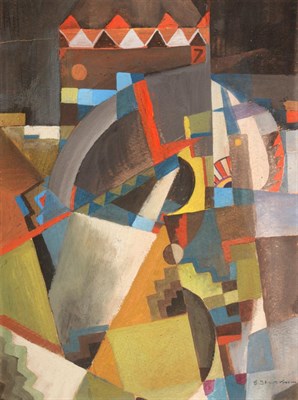 Lot 2073 - David Efimovich Zagoskin (1900-1942) Russian  Cubo- Futuristic abstract composition Signed in...