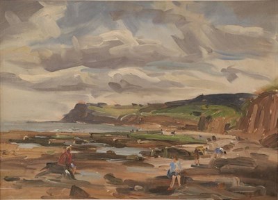 Lot 2086 - Angus Rands (1922-1985) 'Robin Hood's Bay' Oil on canvas board, 39cm by 55cm  Artist's Resale...