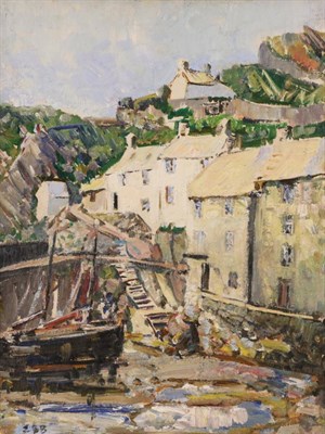 Lot 2087 - Emily Beatrice Bland (1864-1951) Inner harbour, Polperro Initialled, oil on board, 35cm by 26cm...