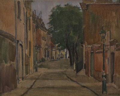 Lot 2093 - Clifford Hall (1904-1973) 'Cheyne Row, Chelsea'  Signed and dated (19)44, with original artist...