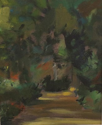 Lot 2109 - Colin Hayes RA (1919-2003) 'Sheltered Garden' Signed, oil on board, 26.5cm by 21cm  Artist's Resale