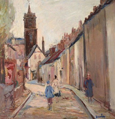 Lot 2118 - Ronald Ossory Dunlop (1894-1973) Irish Street scene with figures Signed, oil on canvas, 61.5cm...