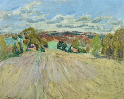 Lot 2125 - Eric James Mellon (1925-2014) 'Coates, Near Petworth' Signed and dated 1974, inscribed verso,...