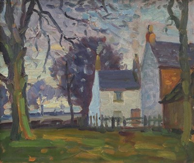 Lot 2126 - John William Howey (1873-1938) 'Castle Eden' Signed and inscribed verso, oil on panel, 24.5cm...