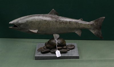 Lot 2155 - Ian Greensitt (Contemporary) Salmon study Initialled, numbered 6/9 and dated (20)01, patinated...