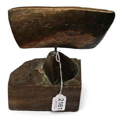 Lot 2161 - Irene Zack (1918-2013) French  Sail Bronze, 21cm high by 17.5 wide (on stone base)  Artist's Resale