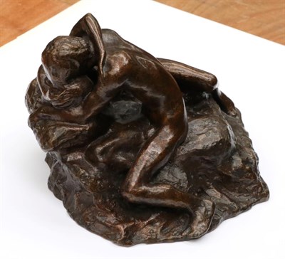 Lot 2162 - Vivien Ap Rhys Pryce (b.1937)  Lovers Embrace Bronze, 17.5cm high  Artist's Resale Rights/Droit...