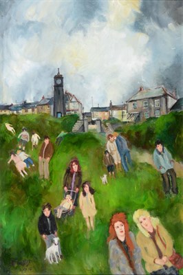 Lot 2171 - Gill Watkiss (b.1938) 'Under the Clocktower, St Just' Signed and dated 2013, oil on canvas,...