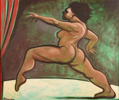 Lot 2176 - Peter Howson (b.1958) Scottish Dancer  Signed, oil on canvas, 75cm by 89.5cm  Artist's Resale...