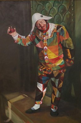 Lot 2179 - John Blakey (b.1952) Irish 'Harlequin II' Signed and dated (19)95, oil on canvas, 150cm by...