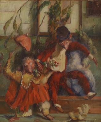 Lot 2198 - Elliott Seabrooke (1886-1950)   Two mice dressed in clothes Signed, oil on canvas, 59cm by 49cm...