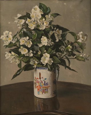 Lot 2205 - John A A Berrie (20th century) 'Philadelphas (Mock Orange)' Signed, inscribed verso, oil on canvas