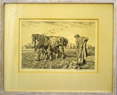Lot 1029 - Stanley Anderson RA RE (1884-1966)  'Three Good Friends'  Signed and numbered in pencil edition 65
