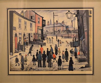 Lot 1033 - After Laurence Stephen Lowry (1887-1976) 'A Procession'  Photographic print, 45cm by 60.5cm