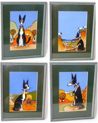 Lot 1042 - Leslie Simpson FRSA (Contemporary)  A Set of Four Gouache and Watercolours  From the...