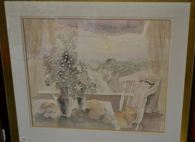 Lot 1059 - John Scorror O'Connor RWS (1913-2004)  'Suffolk Window'  Signed, watercolour over pencil, 48cm...