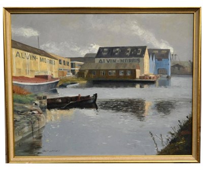Lot 1089 - Fred Groves (20th/21st century)  Clarence Dock, Leeds (Royal Armories Site) Signed, oil on...