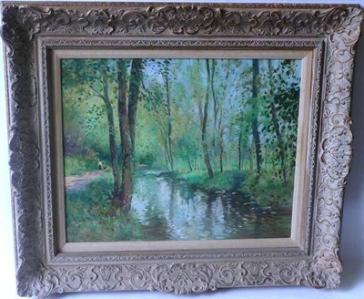 Lot 1098 - J. Barrie Haste (1931-2011)  River Washburn Near Leathley Signed, oil on canvas, 38.5cm by 49cm