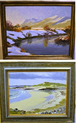 Lot 1109 - Sheila Macleod Robertson RSMA, SWA (b.1927)  'Ochil Hills Under Snow' and 'Sandaig,Tiree'  Both...