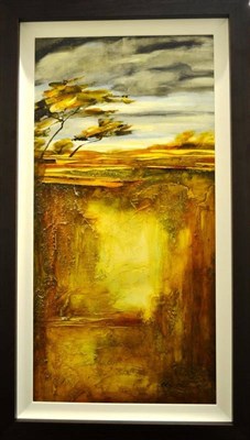 Lot 1117 - Oleg Dalyantes (Contemporary)  Landscape with Trees Signed, oil on board, 100cm by 49.5cm