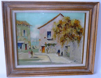 Lot 1121 - D'Oyly John (1906-1993)  "Antibes, France" Signed, inscribed verso with title, oil on canvas,...