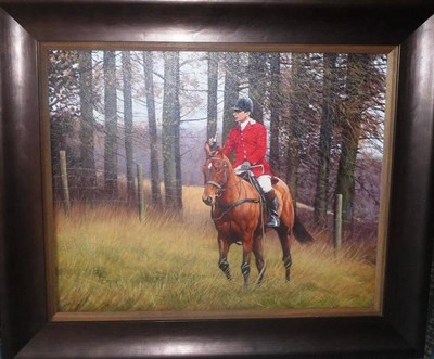 Lot 1131 - B.D. Smith (Contemporary)  A Huntsman from the Middleton Hunt Signed, oil on canvas, 39cm by 49cm