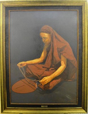 Lot 1135 - M.T. Oung (Contemporary)  'Moving Beads, Stilled Mind' Signed and dated 2000, oil on canvas,...