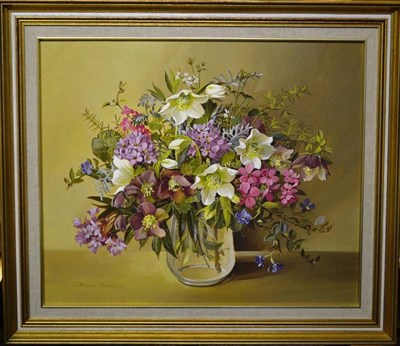 Lot 1157 - Pamela Davis (Contemporary)  'A Hint of Spring' Oil on board, 49.5cm by 59.5cm