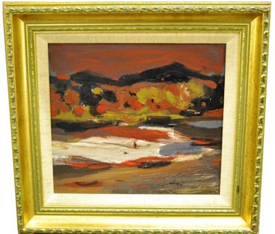 Lot 1169 - Archie Sutter Watt RSW (1915-2005)  Abstract, Signed and dated (19)72, oil on board, 24cm by 26cm