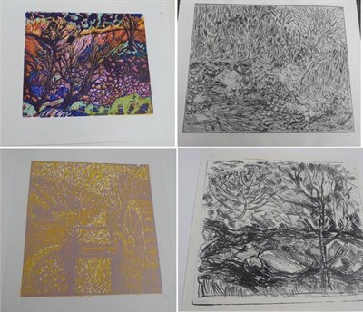 Lot 1015 - Anthony Bamber (Contemporary)  A portfolio of prints and linocuts, mostly laid down, some...