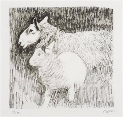 Lot 1021 - Henry Moore (1898-1986) 'Sheep and Lamb', 1974 Signed and numbered 16/50, lithograph, 17.5cm by...