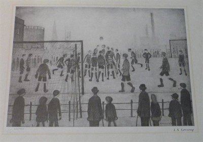 Lot 1026 - After Laurence Stephen Lowry RA (1887-1976)  'The Football Match' Signed, numbered 315/850 and with