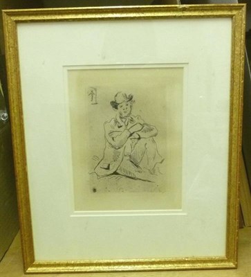 Lot 1037 - After Paul Cezanne (1839-1906) Portrait of Arm Guillaumin Etching, together with a drypoint by...