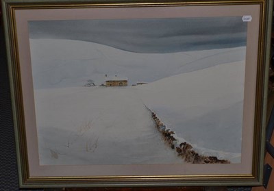 Lot 1049 - Tony Holahan YWS (Contemporary) 'Snowed In' Signed, watercolour together with a further...