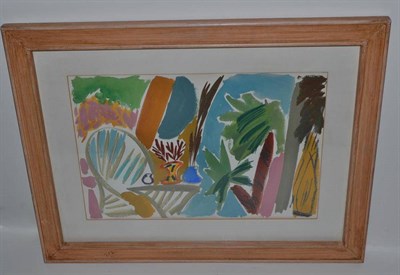 Lot 1058 - Biddy Bunzl (b.1952) 'The Garden Inside I' Gouache and pastel, 1986, together with Anita Hill,...