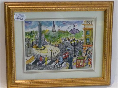 Lot 1061 - Lois Bygrave (1915-1996) The Eiffel Tower from the river and another scene of Paris Both...