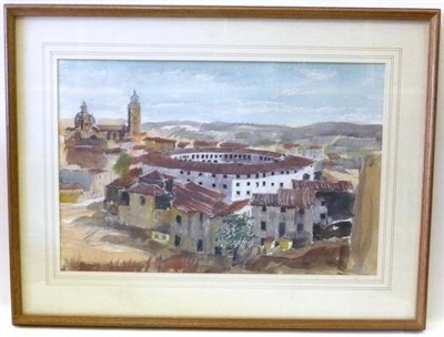 Lot 1062 - James Miller RSA (1893-1986) Scottish 'The Old Bull Ring, Tarazona'  Signed, pencil and...