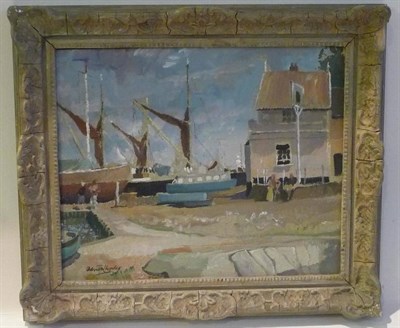 Lot 1100 - Adrian William Herbert Chorley (1906-1983) Boats in a sunlight harbour Signed, oil on canvas,...