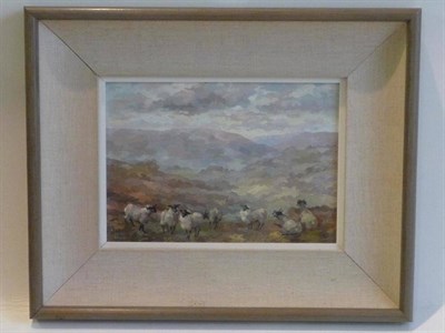 Lot 1106 - Mary Kent Harrison RBA, NEAC (1915-1983) 'Sheep, Bracken and Heather', 'Friesian Cow and Milk Calf'