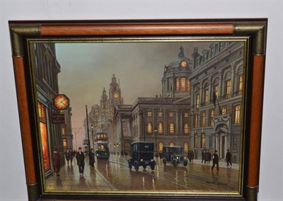 Lot 1123 - Steven Scholes (b.1952) Rale Street, Liverpool, 1928 Signed, oil on canvas, 40cm by 49.5cm