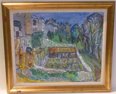 Lot 1138 - Elisabeth Ardagh ROI (Contemporary) 'Sunken Garden, Brittany' Signed and dated (19)89, mixed...